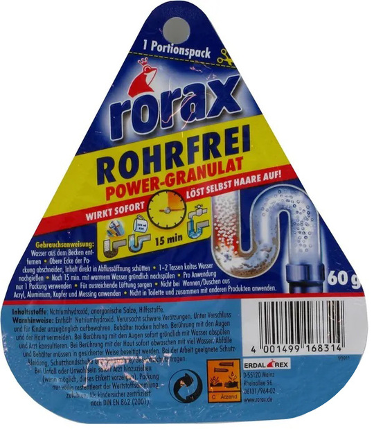 Засіб д/чищ.зливн.труб Rorax гранули 60г